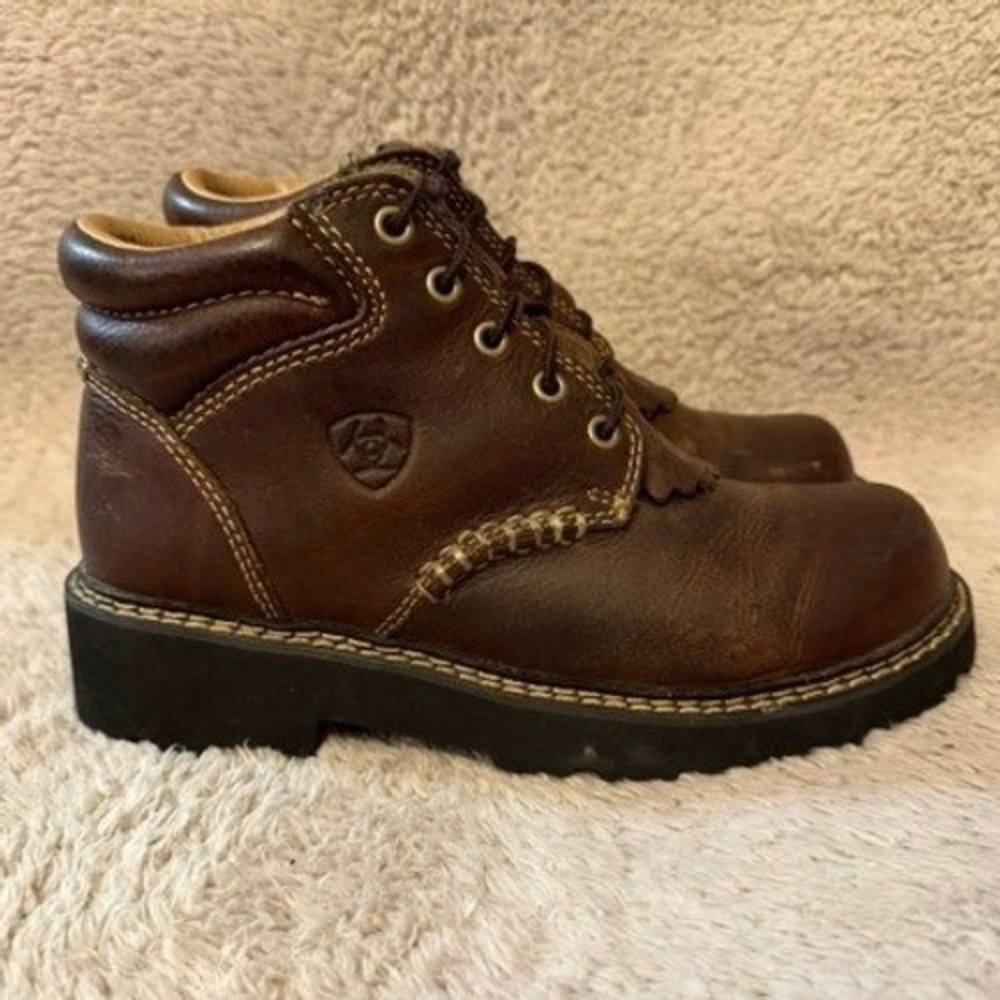 Ariat Canyon Ankle Boots Womens 5.5B Brown Leather Lace Up 10001254 EUC